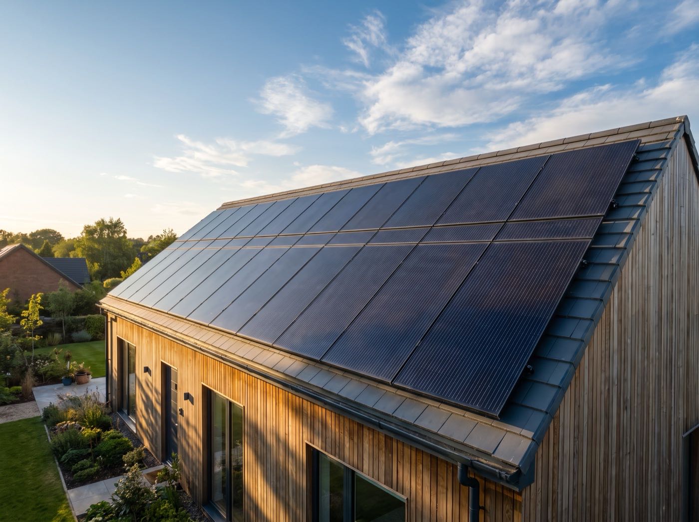 Photovoltaikmodule auf einem Hausdach