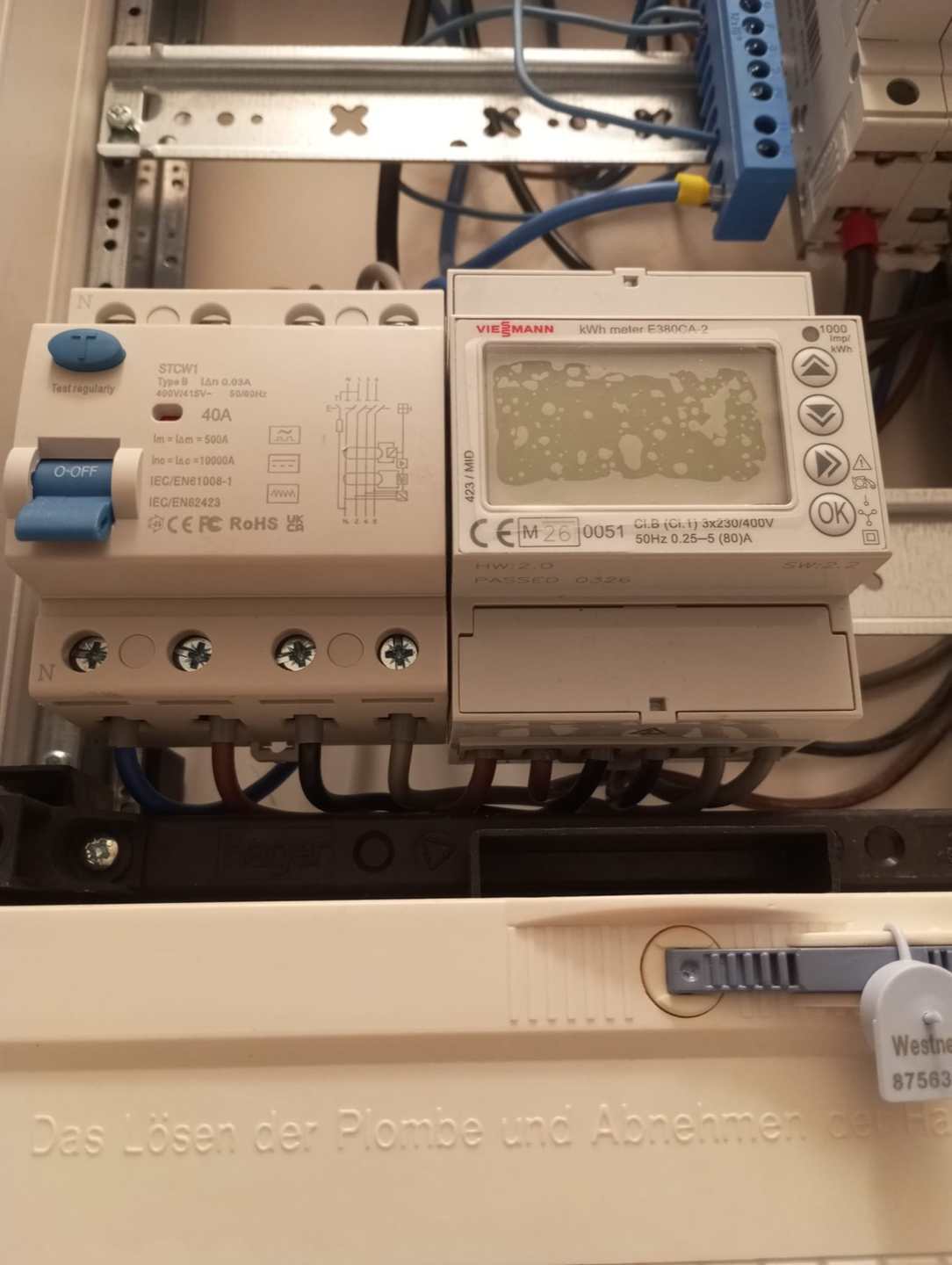 Elektrischer Anschluss der Wärmepumpe im Zählerschrank